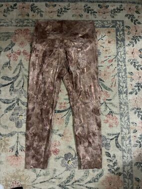 Lululemon Shimmery Mauve Tie-Dye Leggings